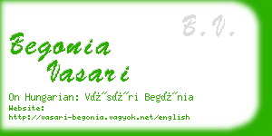 begonia vasari business card